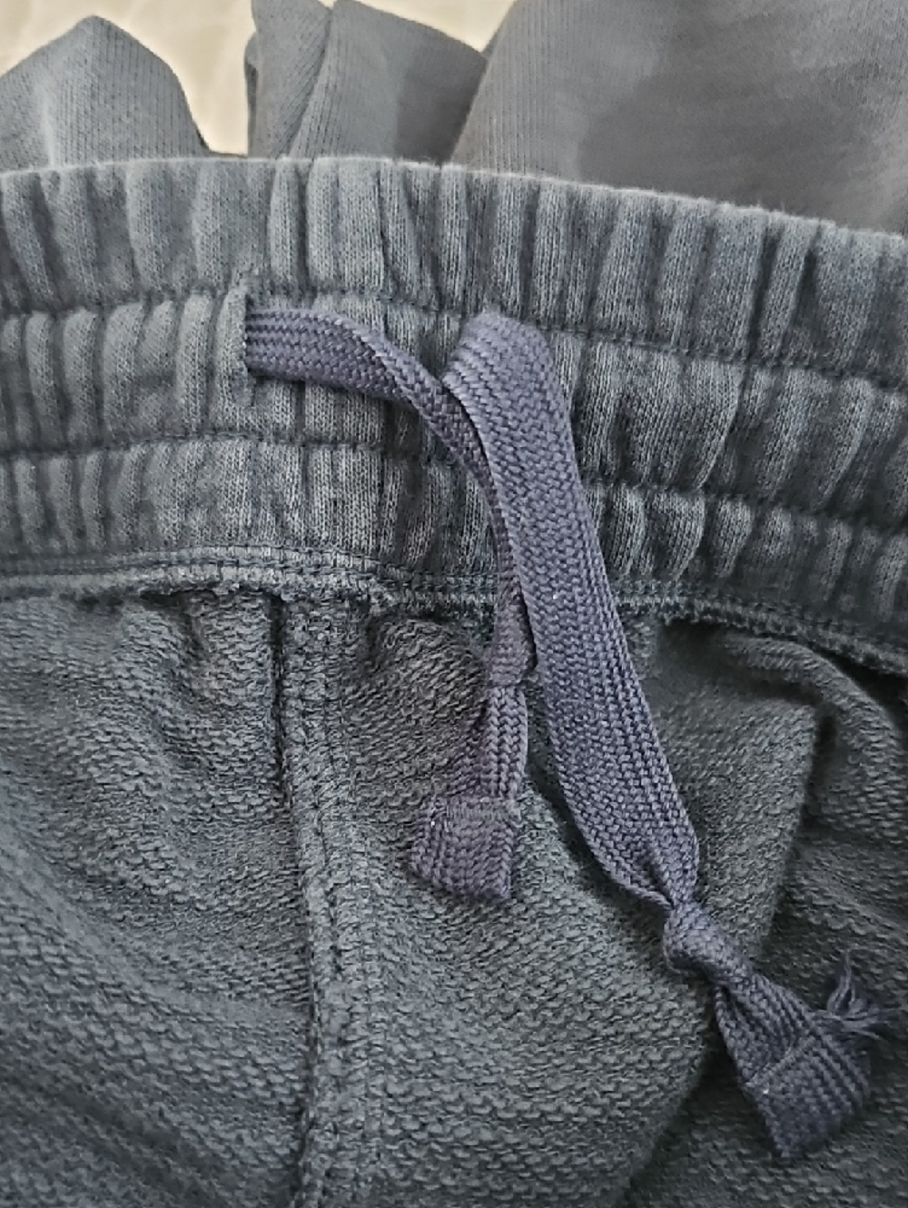 adidas Pull On Jogger Sweatpants Dark Blue Mens Medium Elastic Waist - Picture 9 of 9